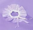 White Satin Wedding Garter With Rhinestone Heart Charm
