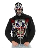 MENS HI YA ROY EVIL CLOWN SKULL HOODIE