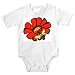 Onesie with honeybee, pollen, flower