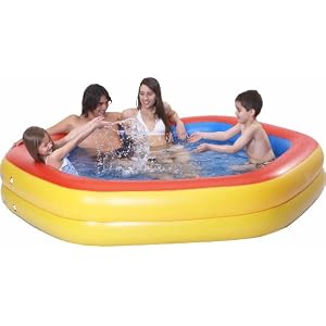 91″ X 91″ X 18″ Giant Hexagon Kids Kiddie Pool with Easy Drain Plug