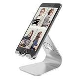 Spinido® iPhone5/5c/5s/6/Plus/Galaxy/Samsung 対応 アルミニウム合金 スマートフォンスタンド (iPhone, silver)