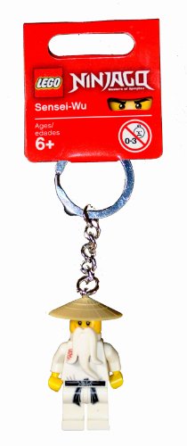 Lego Year 2011 Ninjago Series Key Chain Set # 853101 : Sensei-Wu Keychain