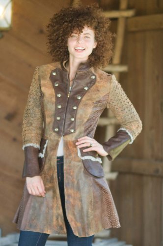 Womens 3/4 Fleur De Leather Jacket