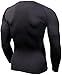 CLSL TM-V34-BB_Medium Tesla Men's Thermal Fleece ColdgearCompression Baselayer V Neck Long Sleeve Coldgear T Shirts V34