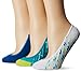 Keds Women's Liner Sock with Silicone Heel Grip 2-Pack Turquoise