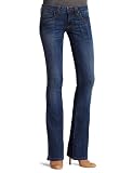 Frankie B. Women's Metal Scribble Bootcut Jean, Rustic Blue, 29