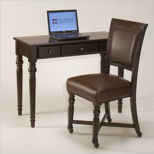Hillsdale Carillo Desk and Chair Office Set in Deep Mahogany