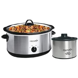 Crock-Pot 7-Qt. Slow Cooker with Bonus Little Dipper and Travel Bag by SHOPZEUS