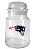 New England Patriots 31oz Glass Candy Jar  (Primary Logo)
