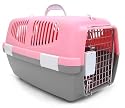 Brand New Dog Cat Pet Kennel Travel Crate Cage Carrier Z100M-Pink