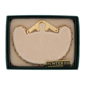Foster Gold Pl Metal Tie Chain Fancy Link Button Hole Attachement USA