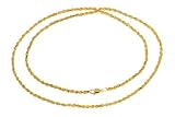 14K Yellow Gold Diamond Cut Rope Necklace