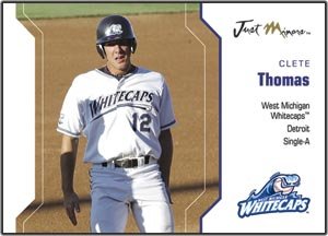 2006 Just Minors Just Autographs 58 Clete Thomas (Baseball Cards) West Michigan (DET)