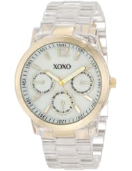 XOXO Womens XO5515 Clear Bracelet with Gold Case Watch