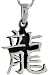 Sterling Silver Chinese Character for DRAGON Pendant (Horoscope Year), 1 1/8 in. (28mm) tall