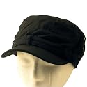 Solid Wool with Band Cadet Trendy Fashionable Military Cadet Hat