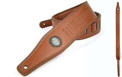 Brown 'Embossed Series' Leather Guitar Strap for Electric/Acoustic/Bass Guitar