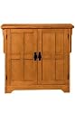 Craftsman Lowboy Sideboard Buffet Table Wood Doors Two door Light Oak