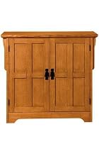 Craftsman Lowboy Sideboard Buffet Table Wood Doors Two door Light Oak