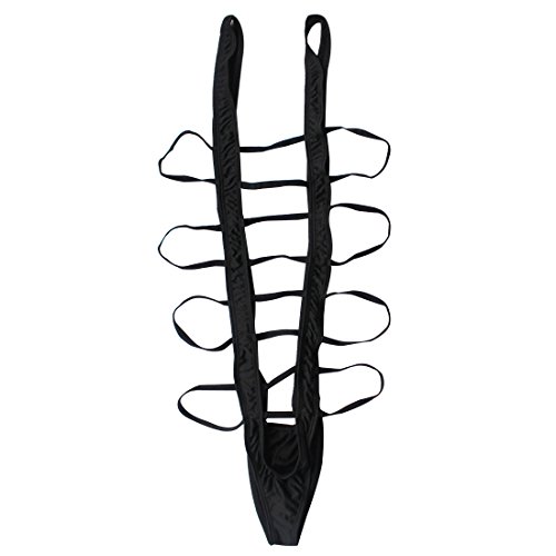 iEFiEL Sexy Mens Bars Cut Out Lined Crotch Stretch Mankini Bodysuit
