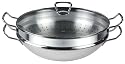 Fissler 0683335001 Wok Nanjing (Induktion) mit Dünsteinsatz, Glasdeckel und Abtropfsieb