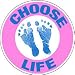 Choose Life Pink/Blue Circle Magnet
