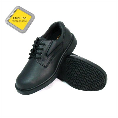 Women's 710 Slip-Resistant Steel Toe Oxford Work Shoes in Black