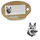 Wooden Cheese Board with Tile Insert featuring the German Shepherd (12.75 inches)