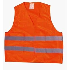 Warnweste, orange, knitterfrei, waschbar, Standardgr��e