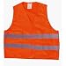 Warnweste, orange, knitterfrei, waschbar, Standardgr��e