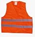 Produkt-Bild: Warnweste, orange, knitterfrei, waschbar, Standardgr&ouml;&szlig;e