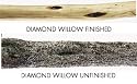 LARGE DIAMOND WILLOW 36" CANE STICK (UNFINISHED)