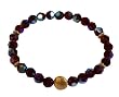 Gold Garnet Stretch Bracelet