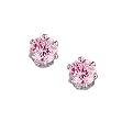 1.9 Ct. Pink Cubic Zirconia Studs
