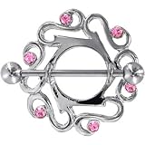 Passion Pink Gem Cute Celtic Nipple Shield