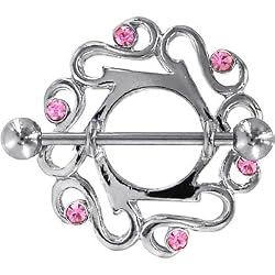 Passion Pink Gem Cute Celtic Nipple Shield