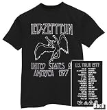 TS220 Led Zeppelin US Tour 1977 T-Shirt Swan Song
