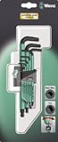 Wera Hexagon 950 SPKL/9 SB L-Key Set, BlackLaser, Ballpoint Hex Key, 9 Piece by Wera