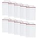 10 Pack Vertical Extra Thick Clear ID Badge Holder Card Holder with Resealable Zip for Multiple Cards (Vinyl PVC) by Wisdompro - Red Zip (4-1/8