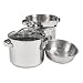 Gordon Ramsay by Royal Doulton Stainless-Steel 8-Quart Pot with Pasta Insert, Steamer Basket, and Lid