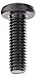 18-8 Stainless Steel Machine Screw, Black Oxide Finish, Pan Head, Phillips Drive, 3/16