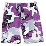 Purple Camouflage BDU Shorts