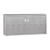 Salsbury Industries 3507ASU Surface Mounted Vertical Mailbox with 7 Doors and USPS Access, Aluminum 