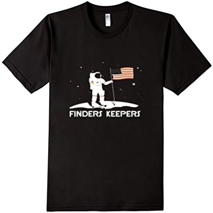 Men's Finders Keepers American Flag on The Moon Patriotic T-Shirt 3XL Black