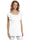Maternal America Women's Maternity Ruffle Sleeved Top