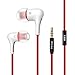 Mrice E300 In-Ear Earbuds Earphones with Enhanced Bass for iPhone,Smartphone Noise Cancelling and Triangle Cable Tangle-Free Headphones Headset-White