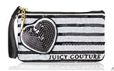 Juicy Couture Sequin Stripe Capacity Wristlet Pouch Bag Heather Cozy