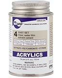 SCIGRIP 4 10308 Acrylic Solvent Cement, Water-thin, 1/4 Pint Can with Screw-on Cap, Clear