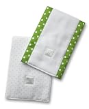 SwaddleDesigns Baby Bupies- Set of 2 - Polka Dots - Apple Green