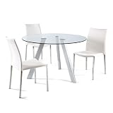 Alphaville Design 300631 Fly Round Dining Table - Clear Glass